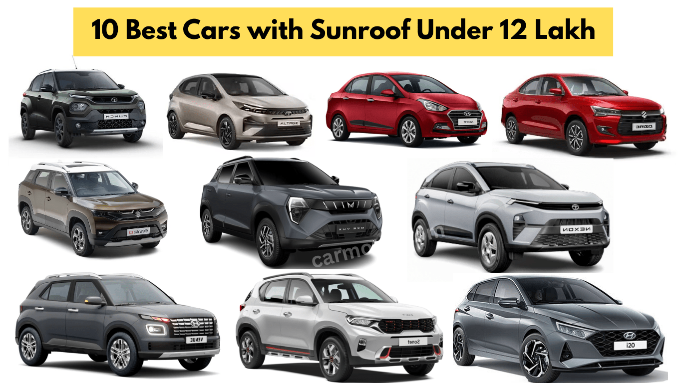 10 Best Cars with Sunroof Under 12 Lakh